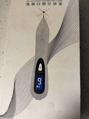 Digital Skin Spot Remover Pen - Silver with Black Accents